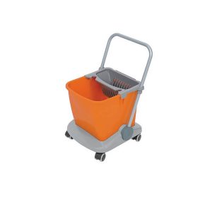 Splast TS-0011 MIKRO II oranžinis valymo vežimėlis su nugręžėju