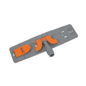 plast KLIK PLIUS pilkas ir oranžinis šluostės mopo laikiklis grindims, 40 ir 50 cm ilgio
